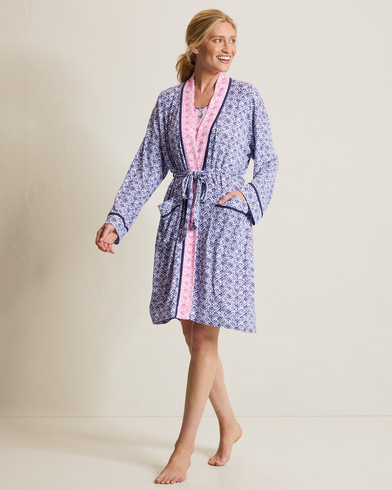 Jersey Long-Sleeve Short Robe