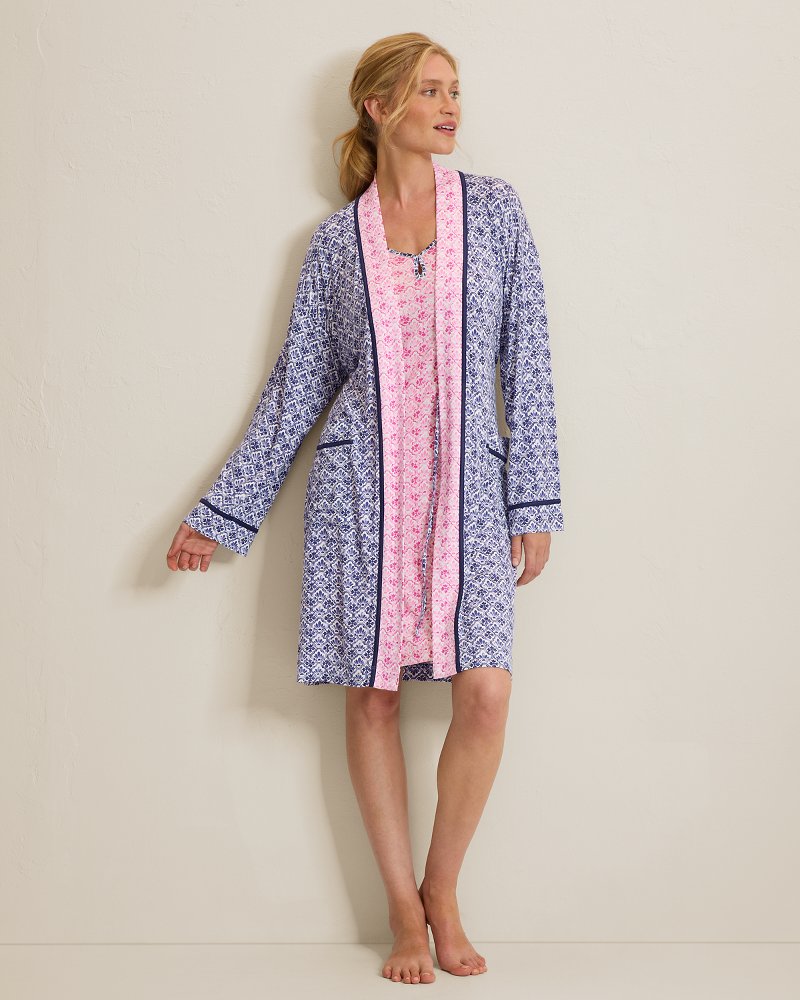 Jersey Long-Sleeve Short Robe