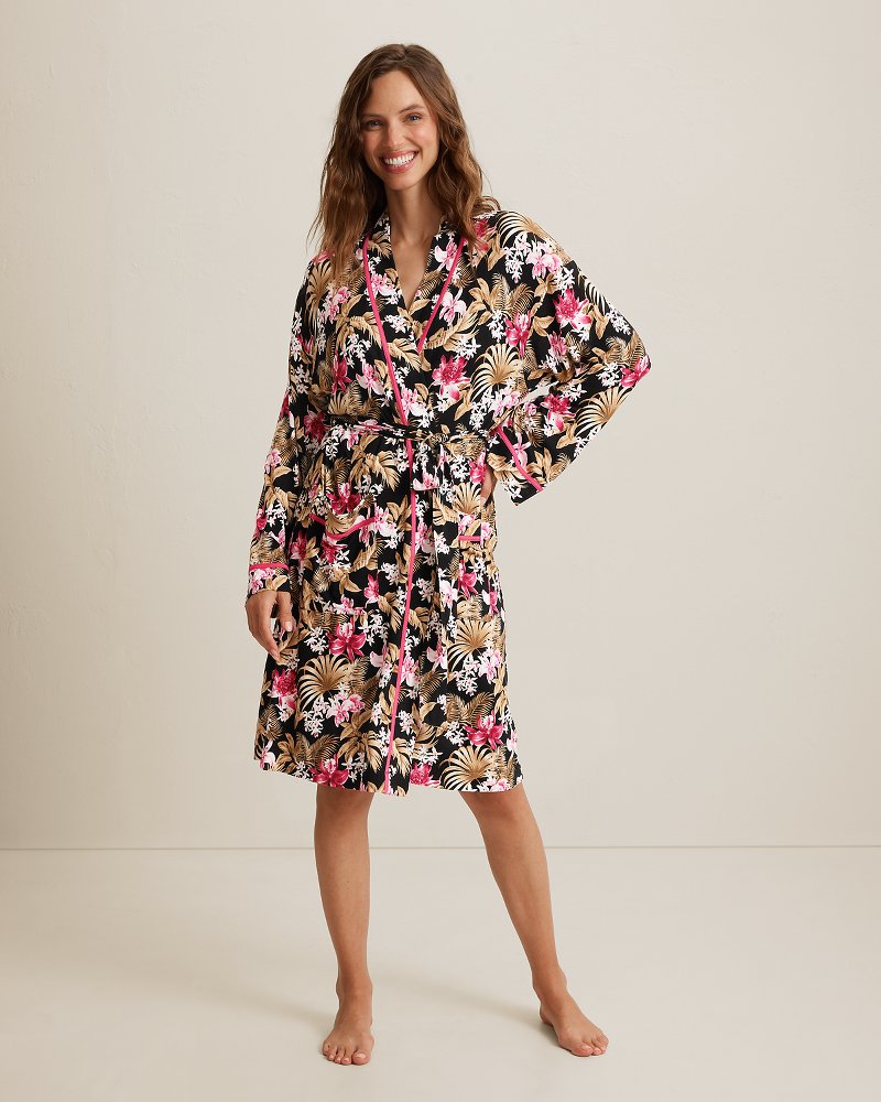 Jersey Long-Sleeve 38-Inch Printed Robe