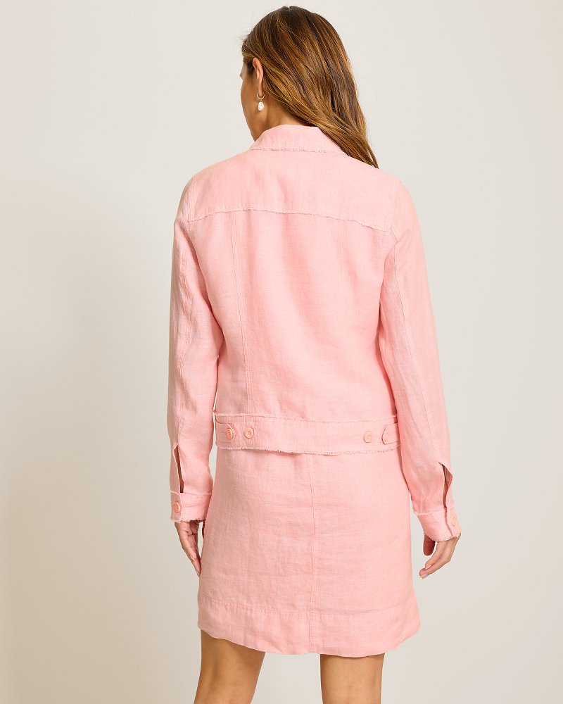 Two Palms Linen Raw-Edge Jacket thumbnail 3