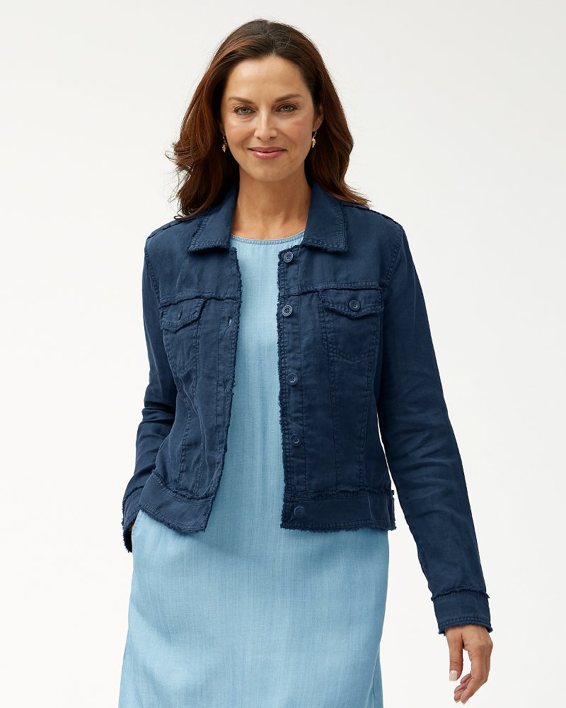 Two Palms Linen RawEdge Jacket