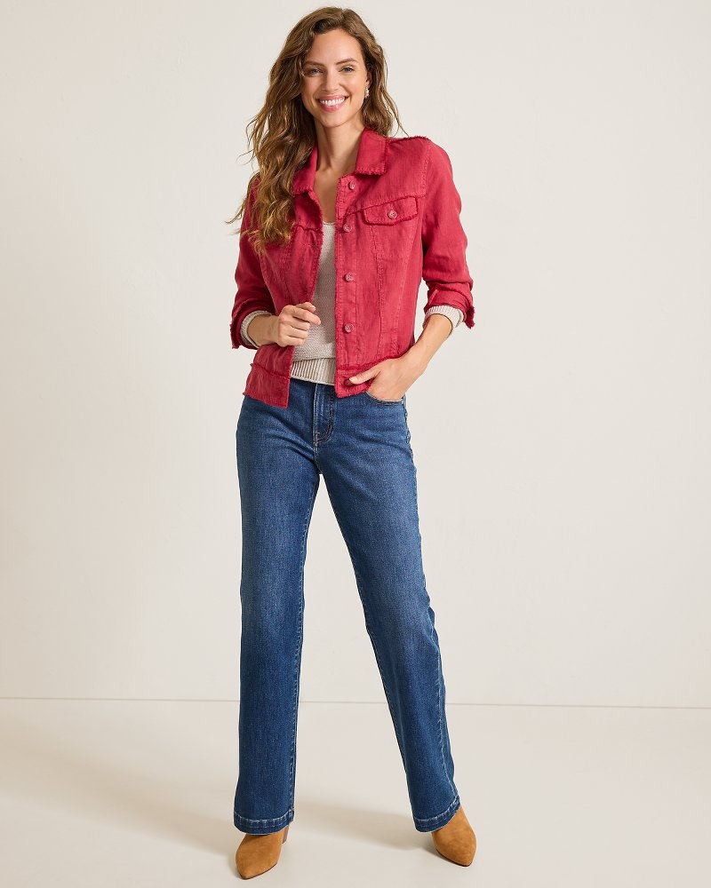 today♡Boyfriend Linen Jacket Bone Perfect Boyfriend Blazer in Coated Viscose Linen | TWP