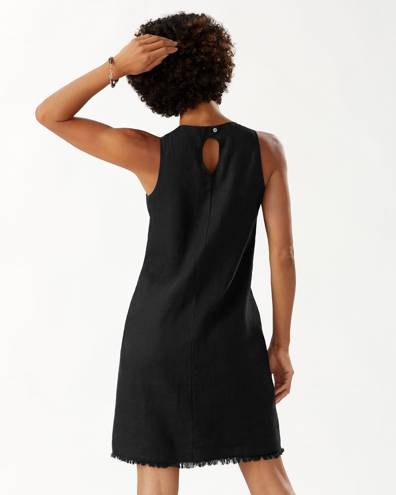 two palms linen shift dress