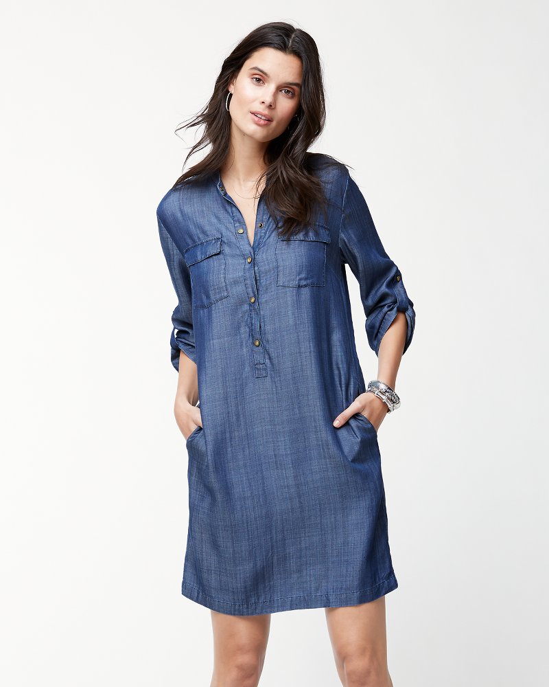 Chambray All Day Shirt Dress