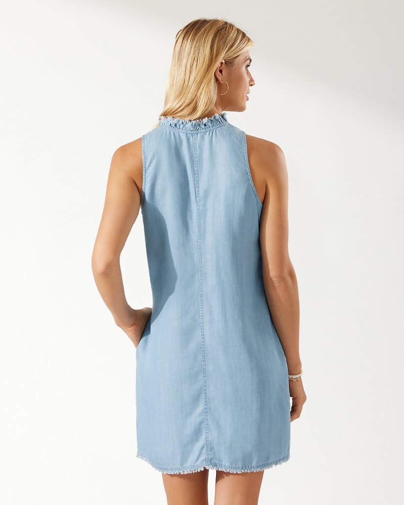 Chambray dress womens sale