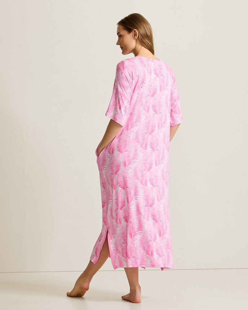 Thumbnail for Jersey Short-Sleeve Maxi Sleep Caftan