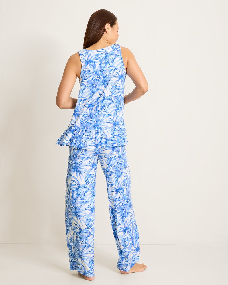 Thumbnail for Jersey V-Neck Tank & Pants Pajama Set