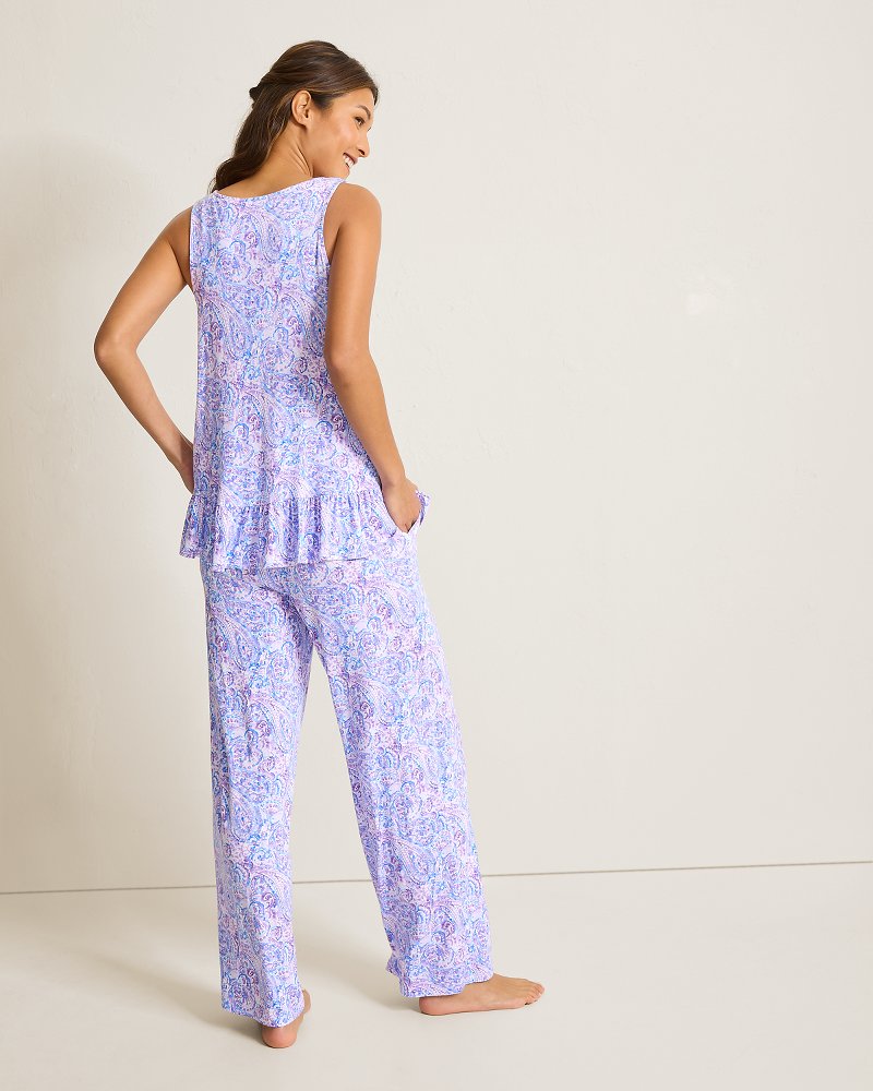 Jersey V-Neck Tank & Pants Pajama Set