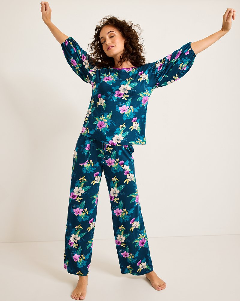 Jersey 3/4-Sleeve & Pants Pajama Set