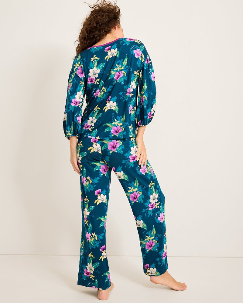 Thumbnail for Jersey 3/4-Sleeve & Pants Pajama Set