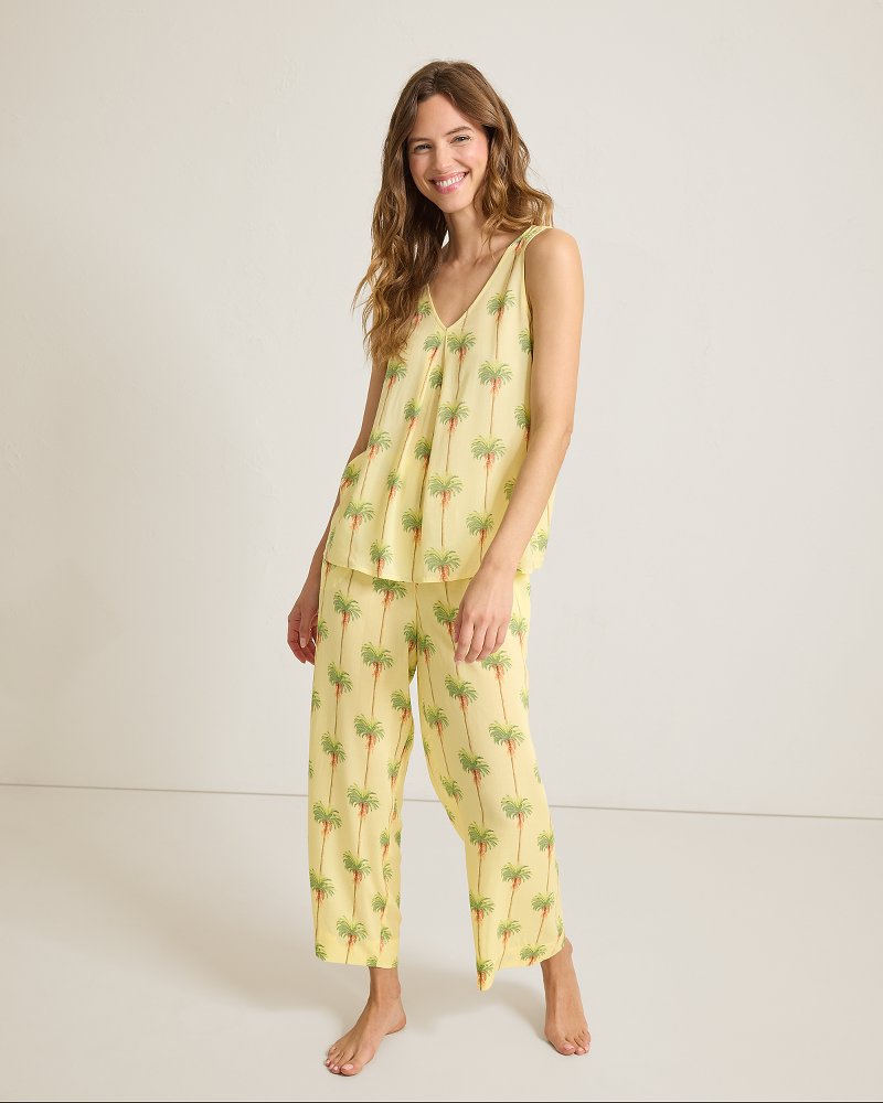 Thumbnail for Challis Tank Top & Cropped Pants Pajama Set