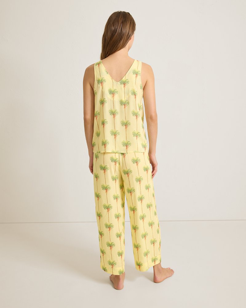 Thumbnail for Challis Tank Top & Cropped Pants Pajama Set