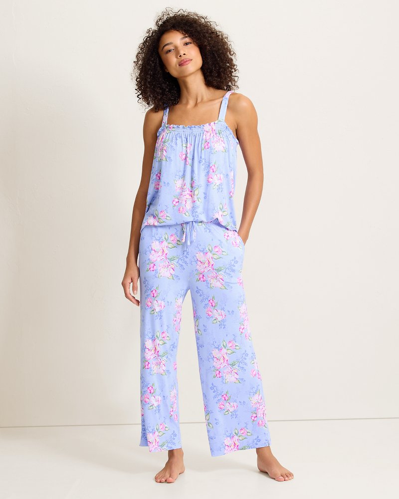 Jersey Tank Top & Cropped Pants Pajama Set