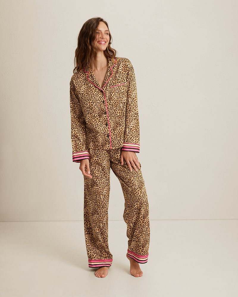 Woven Sateen Top & Pants Pajama Set