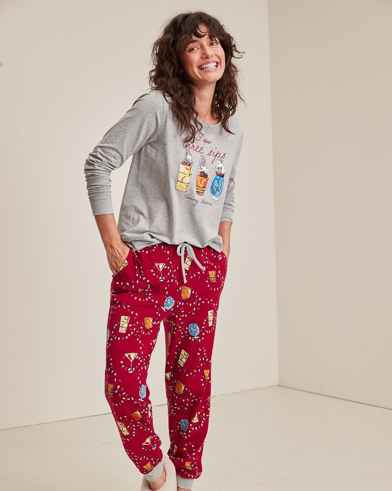 Women's Three Sips Matching Pajama Set