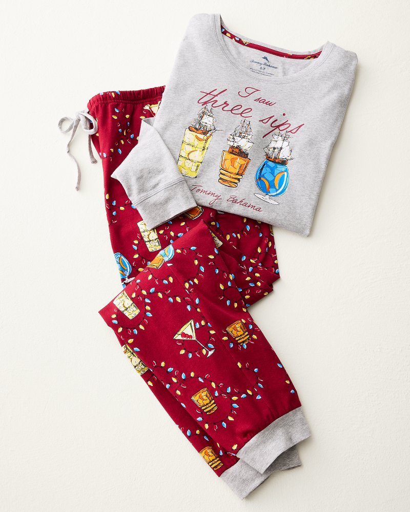 Women's Three Sips Matching Pajama Set