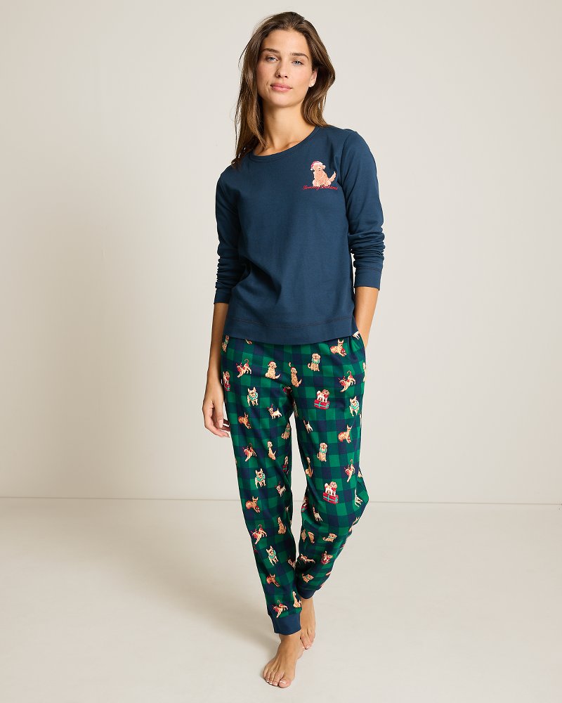 Women's Holiday Dogs Family Pajama Set