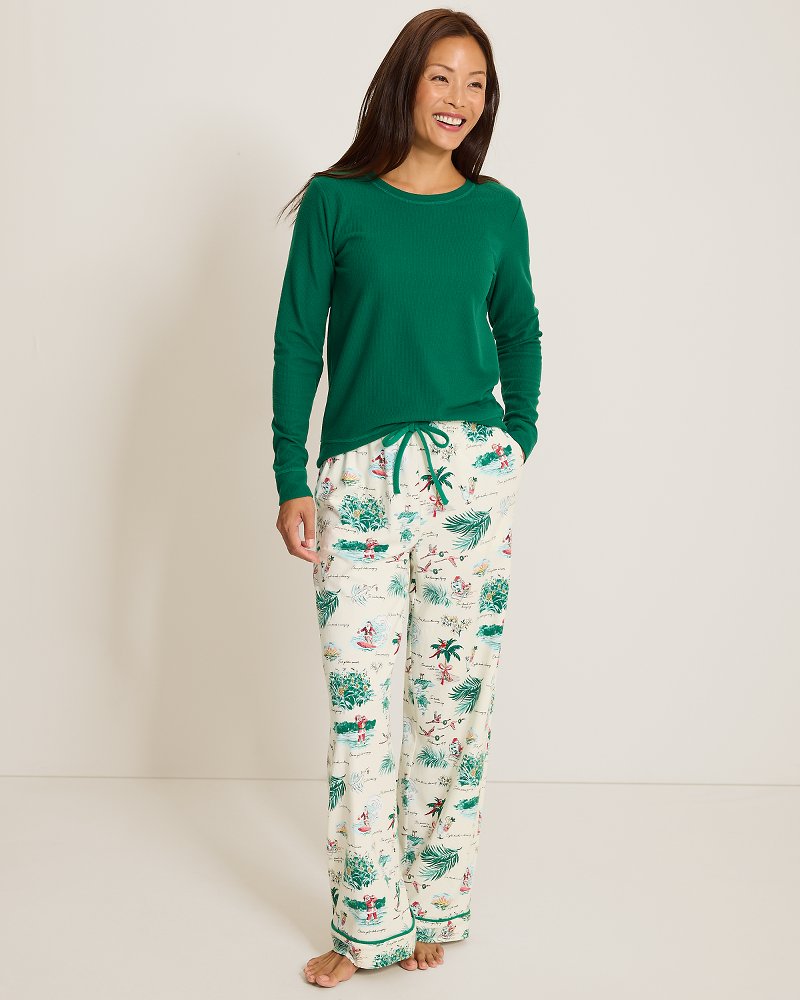 Women's 12 Days of Paradise Long-Sleeve Top & Pants Family Pajama Set