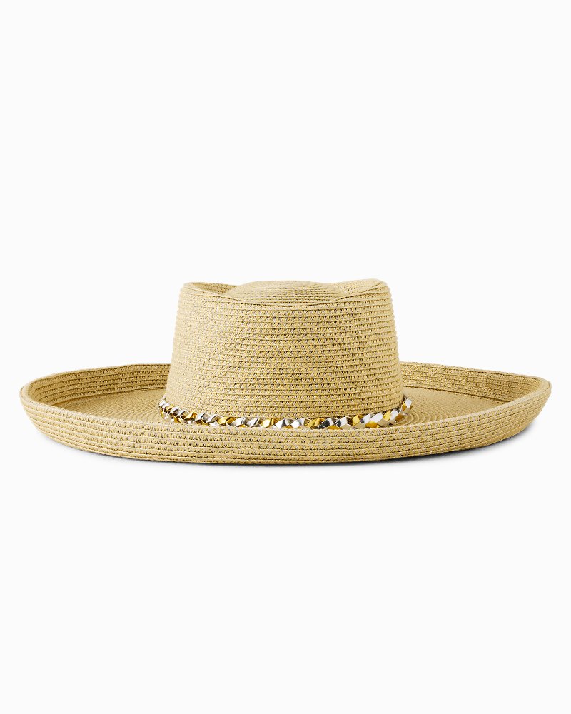 Metallic Braided Gambler Hat