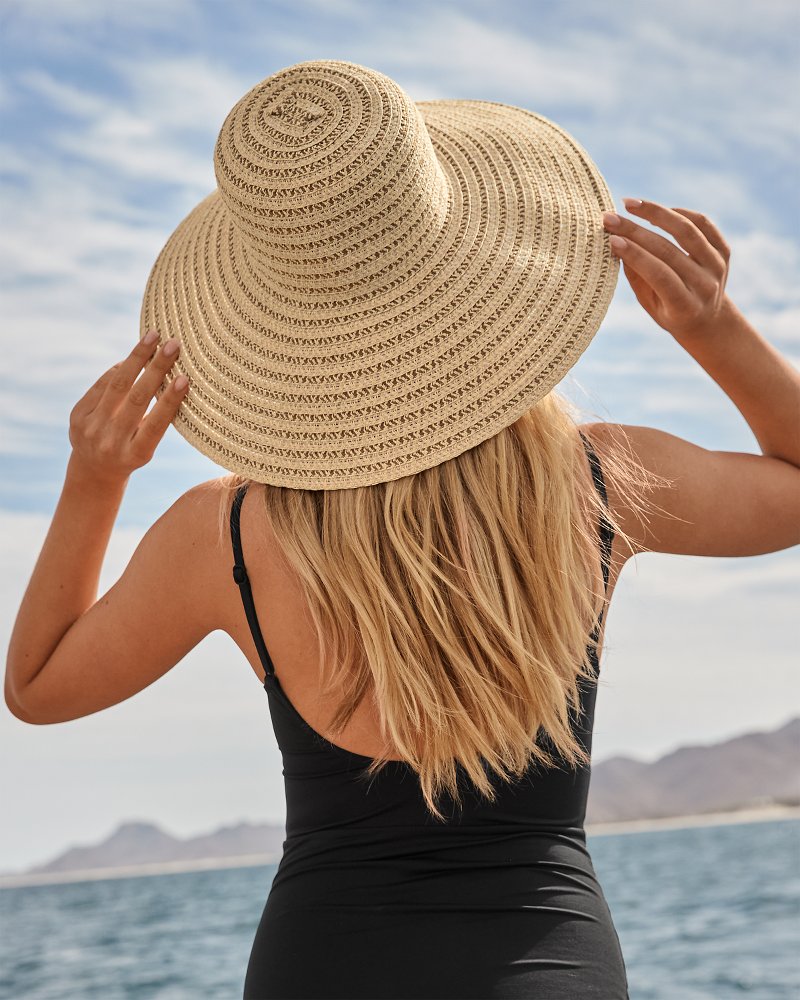 Tommy Bahama Black Packable Ribbon Hat HFL1683_042_main?$main_detail_700$ main image 2
