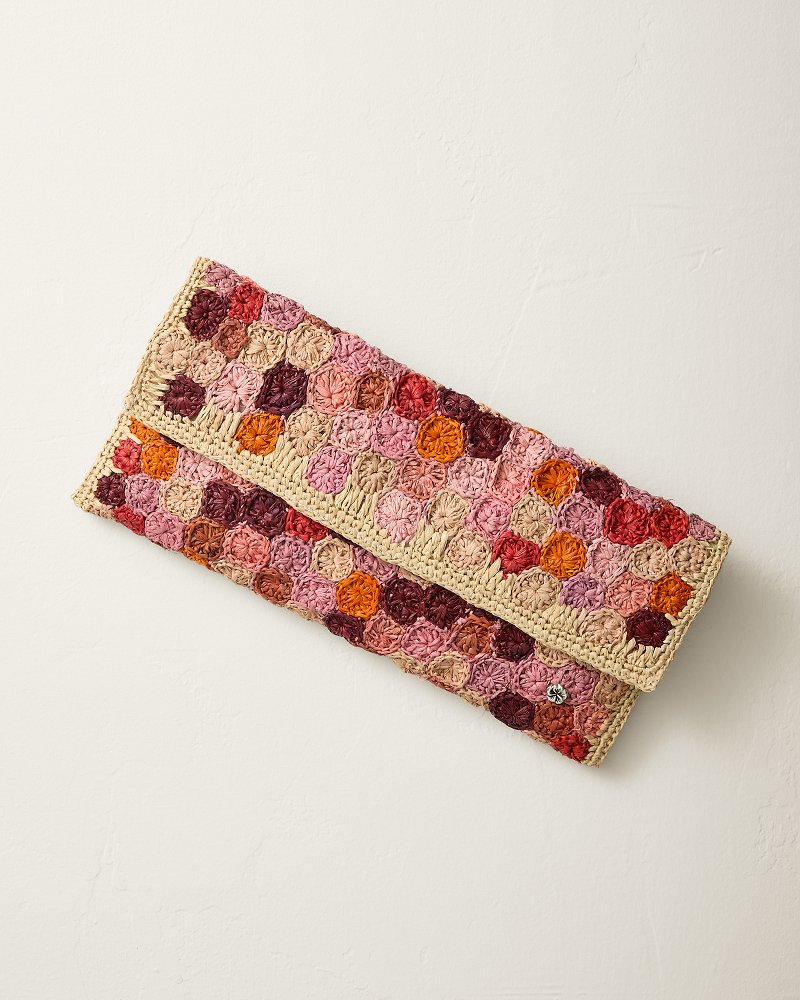Upland Crochet Raffia Clutch