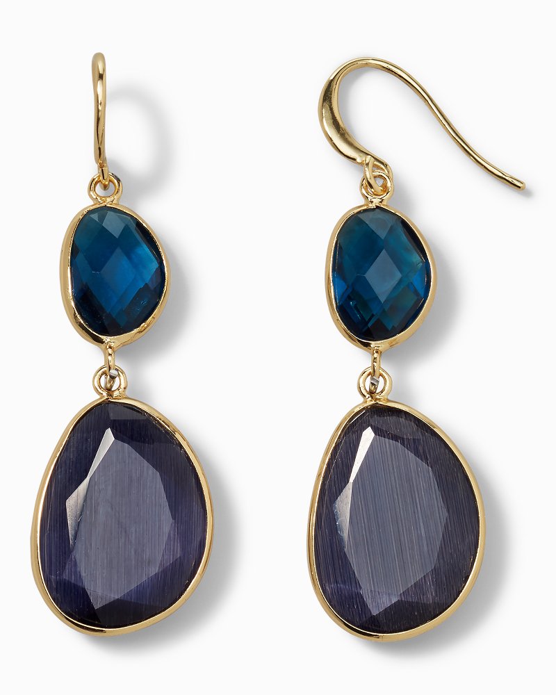 Two-Tone Bezel Earrings