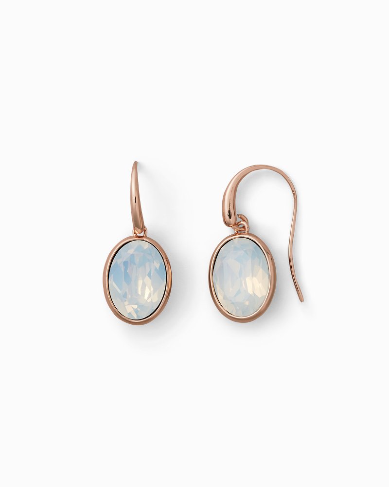 Oval Drop Earrings With Swarovski® Crystals