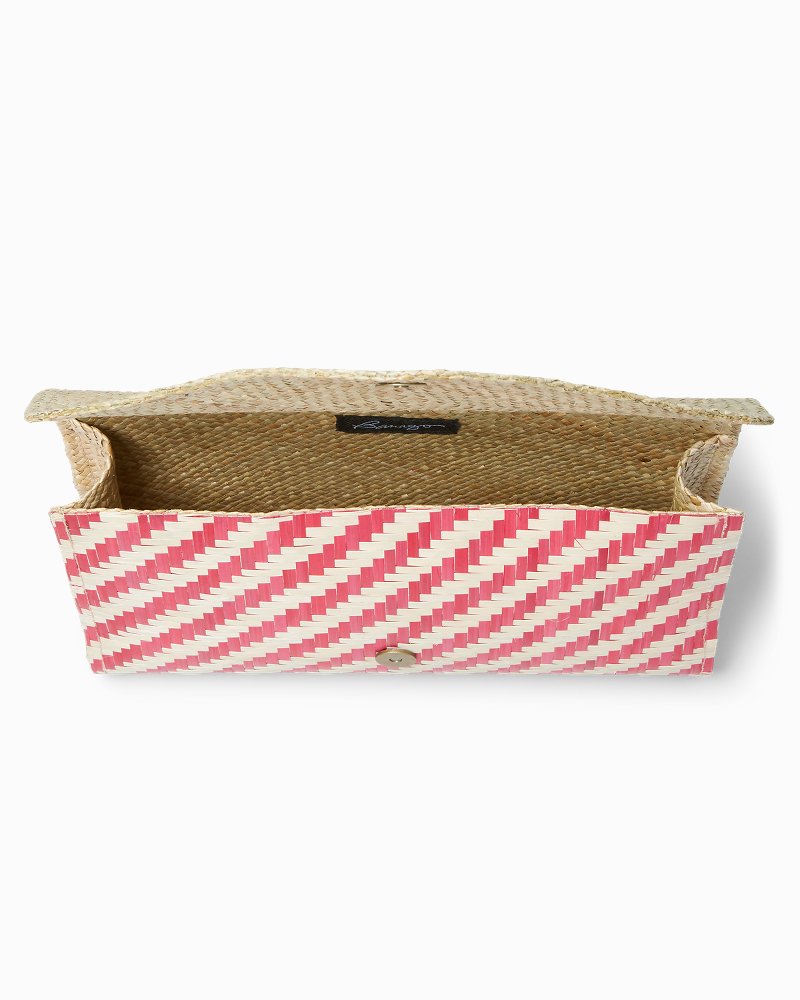 Hibiscus Stripe Envelope Clutch
