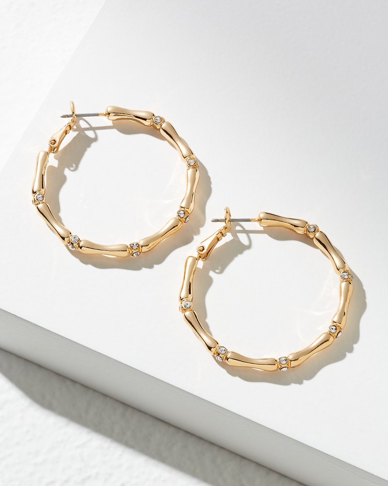 Tortola Bay Bamboo Hoop Earrings