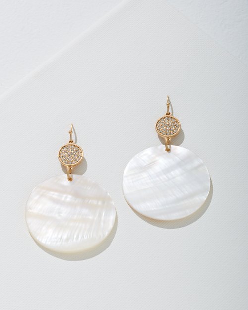 St. Kitts Disc Earrings With Pave
