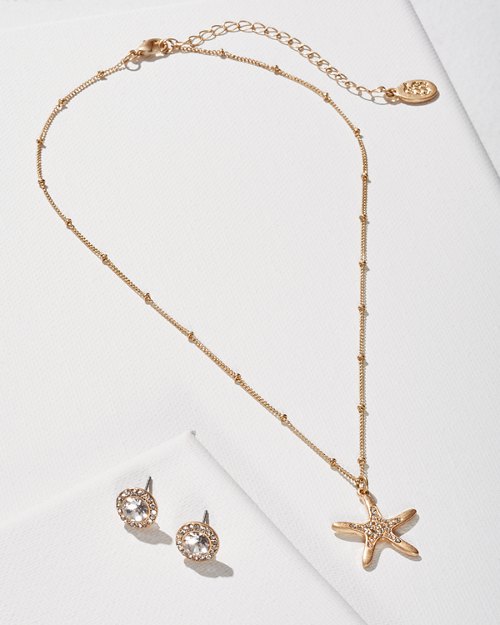 Starfish Necklace & Earring Gift Set
