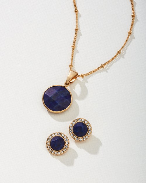 Lapis Necklace & Earrings Gift Set
