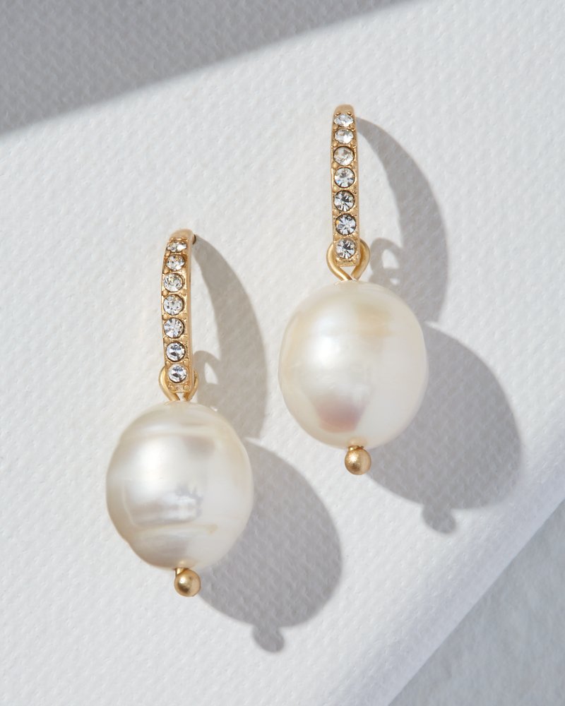 Coral Isles Pearl Drop Earrings