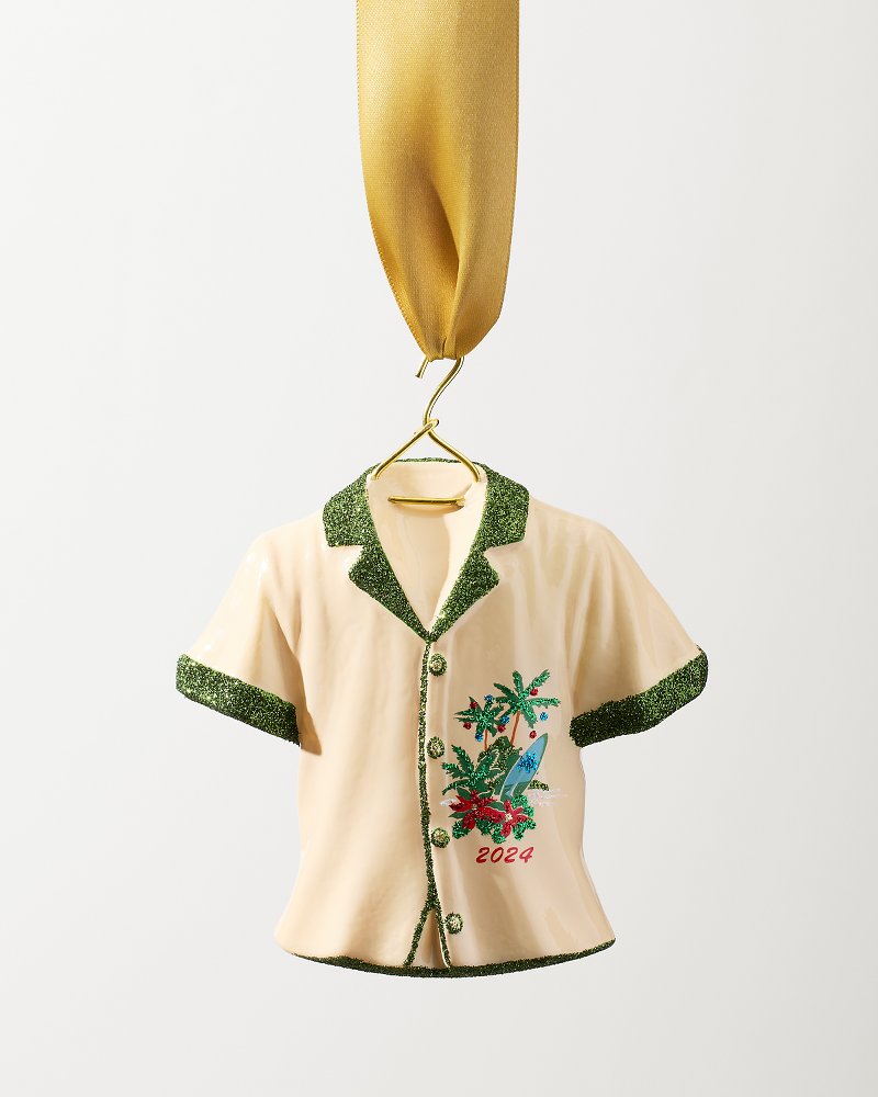 Surf the Yuletide Camp Shirt Ornament